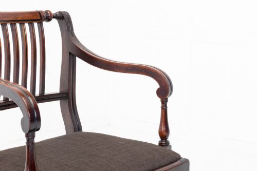 PAIR OF GEORGE III REGENCY MAHOGANY ELBOW CHAIRS - ADDITIONAL PHOTO 3