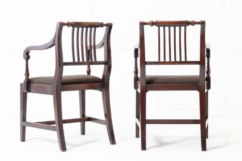 PAIR OF GEORGE III REGENCY MAHOGANY ELBOW CHAIRS - ADDITIONAL PHOTO 6
