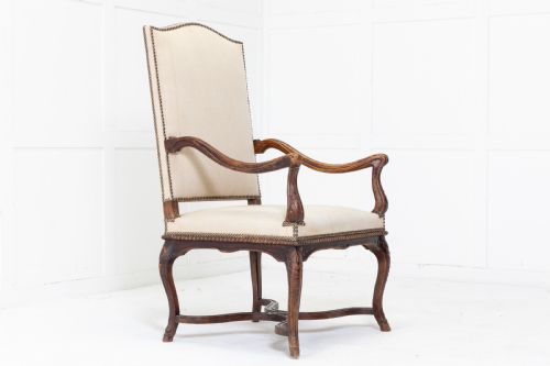 19th century french beech armchair - CATEGORY: ANTIQUE CHAIRS - DATED 19TH CENTURY