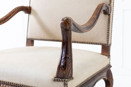 19TH CENTURY FRENCH BEECH ARMCHAIR - ADDITIONAL PHOTO 5