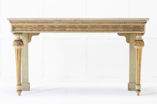 18TH CENTURY ITALIAN GILT AND PAINT CONSOLE TABLE - ADDITIONAL PHOTO 1