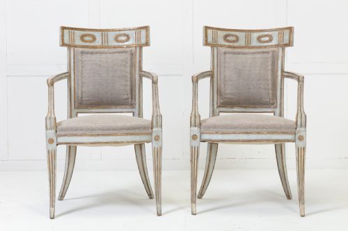 PAIR OF 18TH CENTURY ITALIAN ORIGINAL PAINT AND GILT CHAIRS - ADDITIONAL PHOTO 1