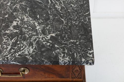 18TH CENTURY FRENCH MAHOGANY SERVING TABLE WITH MARBLE TOP - ADDITIONAL PHOTO 3
