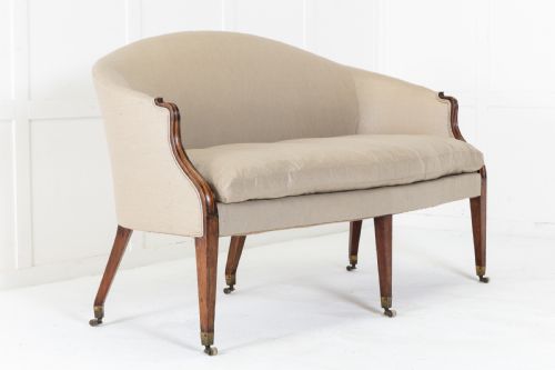 18th century george iii 'hepplewhite' mahogany sofa - CATEGORY: ANTIQUE SOFAS - DATED GEORGIAN