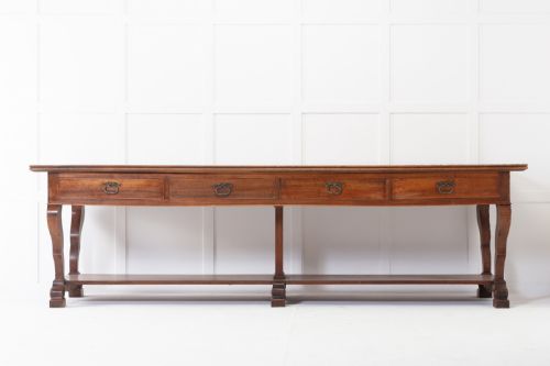 MONUMENTAL 19TH CENTURY FRENCH WALNUT DRAPERS TABLE - ADDITIONAL PHOTO 1