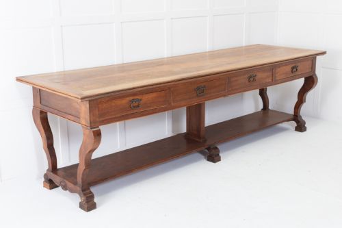 MONUMENTAL 19TH CENTURY FRENCH WALNUT DRAPERS TABLE - ADDITIONAL PHOTO 2