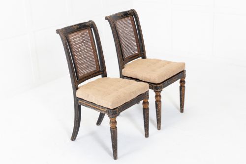 PAIR OF REGENCY PAINTED SIDE CHAIRS - ADDITIONAL PHOTO 5