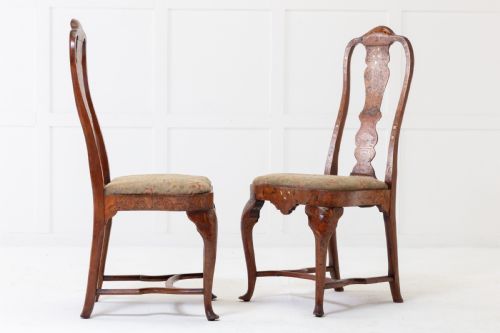 PAIR OF 18TH CENTURY DUTCH MARQUETRY SIDE CHAIRS - ADDITIONAL PHOTO 1