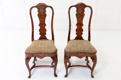 PAIR OF 18TH CENTURY DUTCH MARQUETRY SIDE CHAIRS - ADDITIONAL PHOTO 9