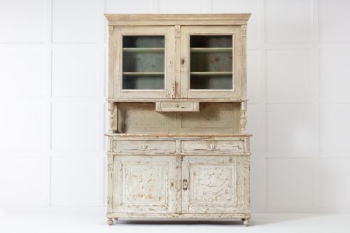 19th century french painted cabinet - CATEGORY: ANTIQUE BOOKCASES - DATED 19TH CENTURY