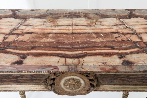 18TH CENTURY ITALIAN CONSOLE TABLE WITH MARBLE TOP - ADDITIONAL PHOTO 5