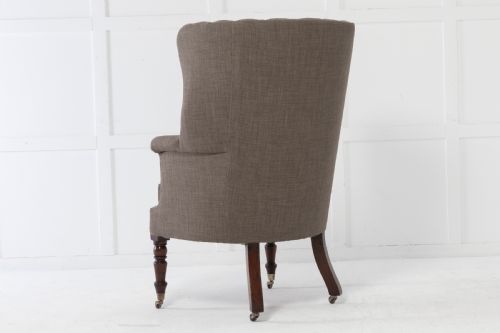 ENGLISH REGENCY BARREL BACK ARMCHAIR - ADDITIONAL PHOTO 6