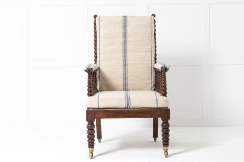 19TH CENTURY ENGLISH ROSEWOOD BOBBIN CHAIR - ADDITIONAL PHOTO 1
