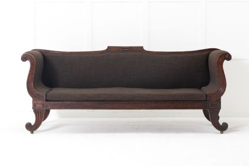 small 19th century scottish faux rosewood sofa - CATEGORY: ANTIQUE SOFAS - DATED 19TH CENTURY