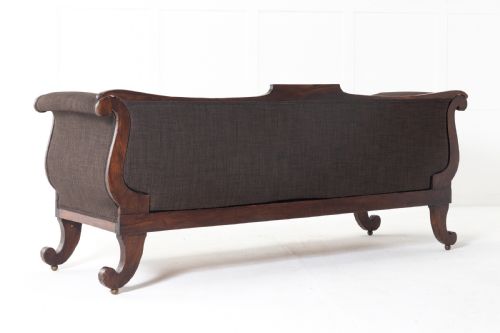 SMALL 19TH CENTURY SCOTTISH FAUX ROSEWOOD SOFA - ADDITIONAL PHOTO 5