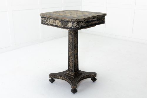 19th century regency penwork occasional table - CATEGORY: ANTIQUE TABLES - DATED REGENCY
