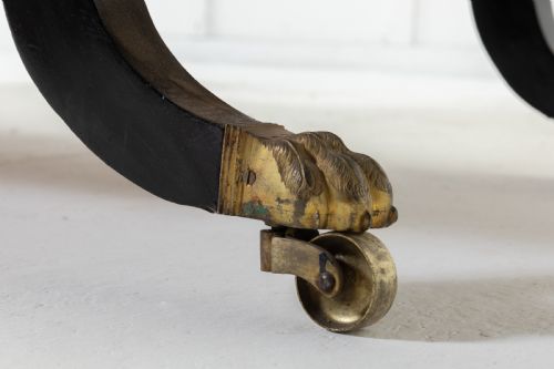 19TH CENTURY EBONISED CHAISE LONGUE - ADDITIONAL PHOTO 4