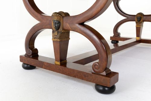 19TH CENTURY WALNUT AND MAHOGANY BUREAU PLAT BY MERCIER FRRES - ADDITIONAL PHOTO 3