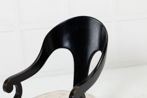 19TH CENTURY REGENCY EBONISED ARMCHAIR - ADDITIONAL PHOTO 4