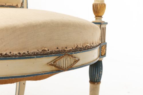 PAIR OF SMALL FRENCH PAINTED CHAIRS - ADDITIONAL PHOTO 7