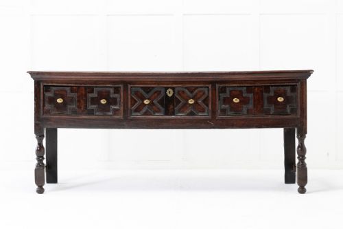 17th century oak dresser base - CATEGORY: ANTIQUE SIDEBOARDS - DATED 17TH CENTURY
