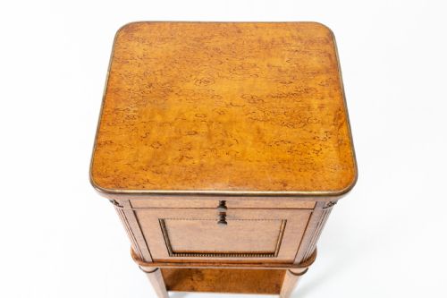 19TH CENTURY BURR WOOD BEDSIDE CUPBOARD - ADDITIONAL PHOTO 7