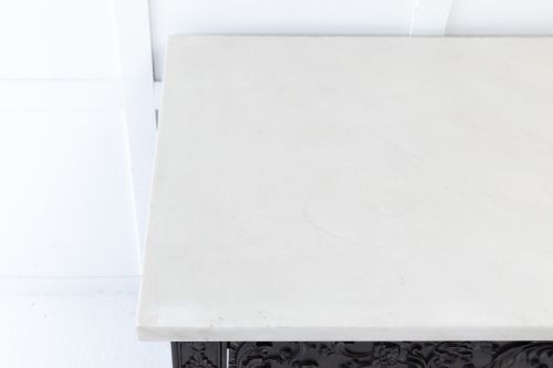LARGE PAIR OF IMPORTANT EARLY 19TH CENTURY CHINESE HARDWOOD MARBLE TOP CONSOLE TABLES - ADDITIONAL PHOTO 3