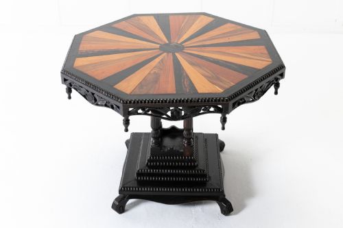 anglo indian specimen wood table circa 1900 - CATEGORY: ANTIQUE TABLES - DATED 1900