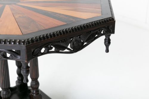 ANGLO INDIAN SPECIMEN WOOD TABLE CIRCA 1900 - ADDITIONAL PHOTO 4