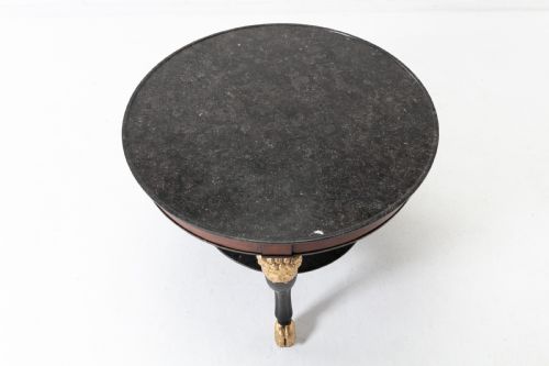 EARLY 19TH CENTURY TRIPOD TABLE WITH BLACK MARBLE TOP - ADDITIONAL PHOTO 6