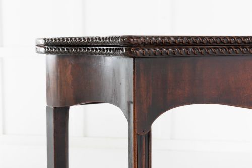 GEORGE III MAHOGANY SERPENTINE CARD TABLE - ADDITIONAL PHOTO 3
