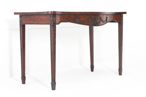 18th century george iii mahogany 'adam style' serpentine side table - CATEGORY: ANTIQUE TABLES - DATED 18TH CENTURY