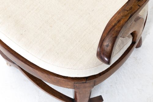 19TH CENTURY WALNUT AND CANE CHAIR - ADDITIONAL PHOTO 4