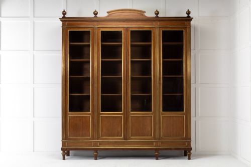 19th century french mahogany bookcase - CATEGORY: ANTIQUE BOOKCASES - DATED 19TH CENTURY
