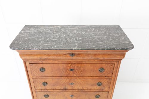 19TH CENTURY FRENCH ASH SEMAINIER WITH SECRETAIRE DRAWER - ADDITIONAL PHOTO 4