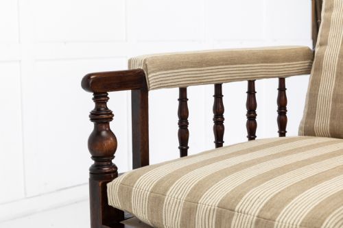 PAIR OF LARGE 19TH CENTURY ENGLISH SIMULATED ROSEWOOD ARMCHAIRS - ADDITIONAL PHOTO 8