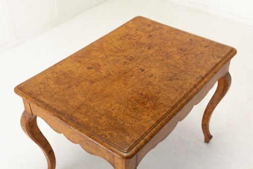 18th century burr ash table - CATEGORY: ANTIQUE TABLES - DATED 18TH CENTURY