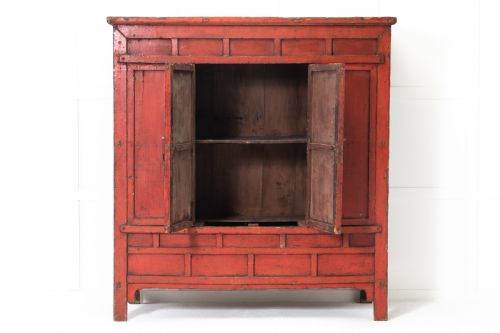19TH CENTURY CHINESE RED LACQUER CABINET - ADDITIONAL PHOTO 5