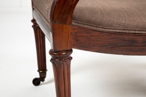 19TH CENTURY ENGLISH REGENCY ROSEWOOD ARMCHAIR - ADDITIONAL PHOTO 3