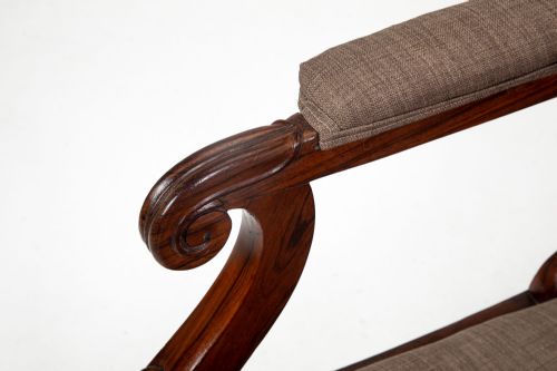 19TH CENTURY ENGLISH REGENCY ROSEWOOD ARMCHAIR - ADDITIONAL PHOTO 5