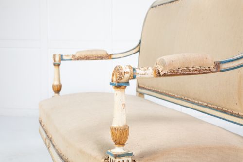 1920S FRENCH PAINTED SOFA - ADDITIONAL PHOTO 3