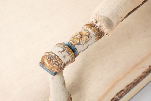 1920S FRENCH PAINTED SOFA - ADDITIONAL PHOTO 5