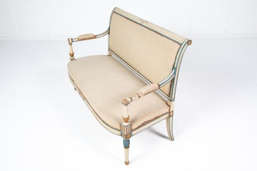 1920S FRENCH PAINTED SOFA - ADDITIONAL PHOTO 8