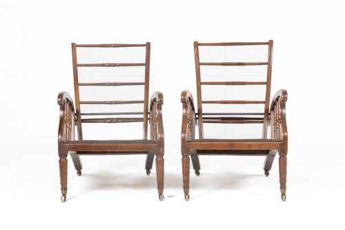 PAIR OF 19TH CENTURY ENGLISH BEECH ARMCHAIRS - ADDITIONAL PHOTO 3