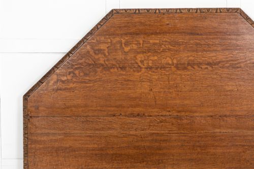 LARGE 19TH CENTURY ENGLISH OAK OCTAGONAL CENTRE TABLE - ADDITIONAL PHOTO 2