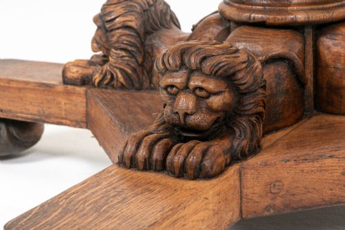 LARGE 19TH CENTURY ENGLISH OAK OCTAGONAL CENTRE TABLE - ADDITIONAL PHOTO 3