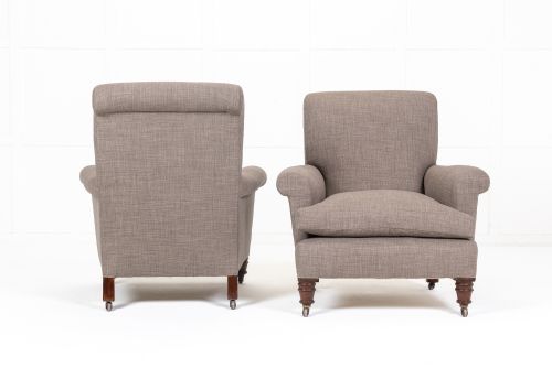PAIR OF 19TH CENTURY ENGLISH MAHOGANY ARMCHAIRS - ADDITIONAL PHOTO 1
