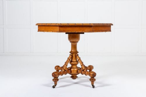 19TH CENTURY FRENCH CHERRYWOOD AND PINE OCTAGONAL CENTRE TABLE - ADDITIONAL PHOTO 1