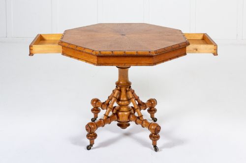 19TH CENTURY FRENCH CHERRYWOOD AND PINE OCTAGONAL CENTRE TABLE - ADDITIONAL PHOTO 2