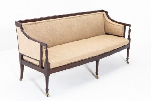 19th century english regency mahogany sofa - CATEGORY: ANTIQUE SOFAS - DATED 19TH CENTURY